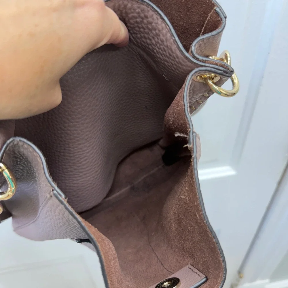 Rebecca Minkoff Darren Taupe Pebbled Leather Small Hobo Crossbody Bag HF18IDND28